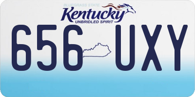 KY license plate 656UXY