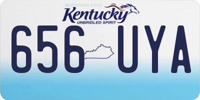 KY license plate 656UYA