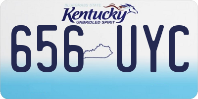 KY license plate 656UYC