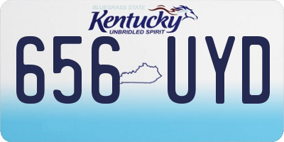 KY license plate 656UYD