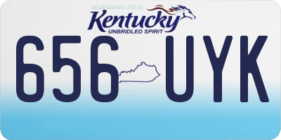 KY license plate 656UYK