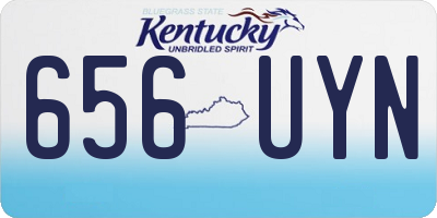 KY license plate 656UYN