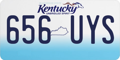 KY license plate 656UYS