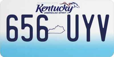 KY license plate 656UYV
