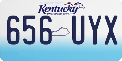 KY license plate 656UYX
