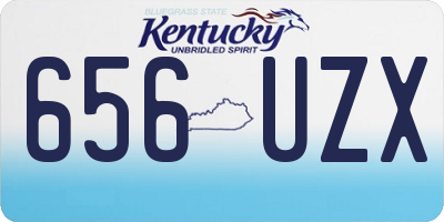 KY license plate 656UZX