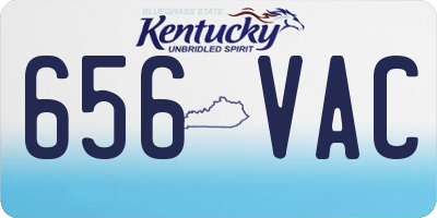 KY license plate 656VAC