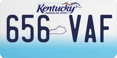 KY license plate 656VAF
