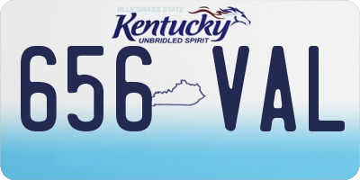 KY license plate 656VAL