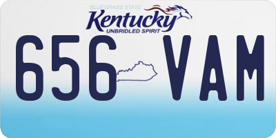KY license plate 656VAM