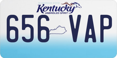 KY license plate 656VAP
