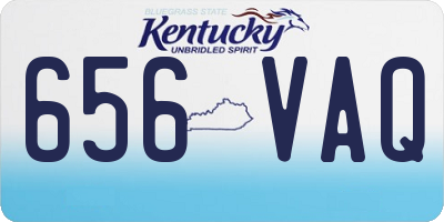 KY license plate 656VAQ