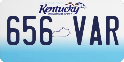 KY license plate 656VAR