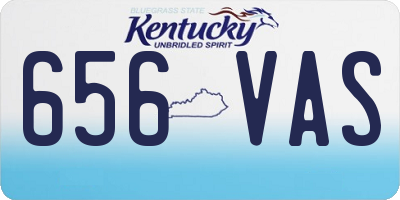 KY license plate 656VAS