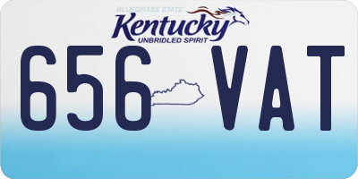 KY license plate 656VAT