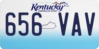 KY license plate 656VAV