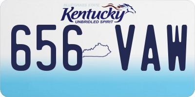 KY license plate 656VAW
