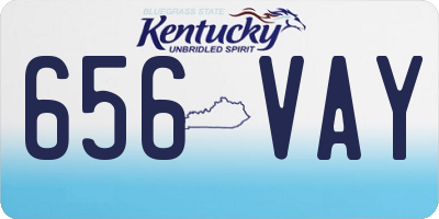 KY license plate 656VAY