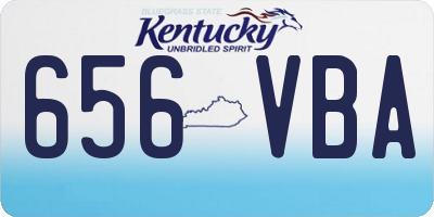KY license plate 656VBA