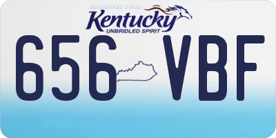 KY license plate 656VBF