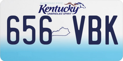 KY license plate 656VBK