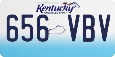 KY license plate 656VBV