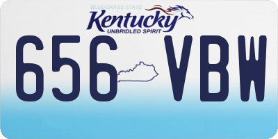 KY license plate 656VBW