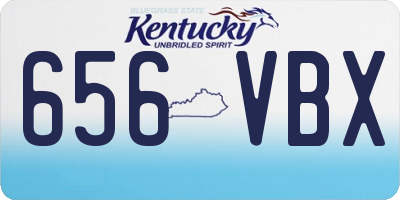 KY license plate 656VBX