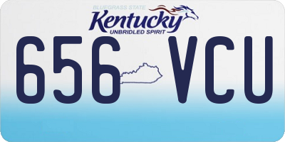 KY license plate 656VCU