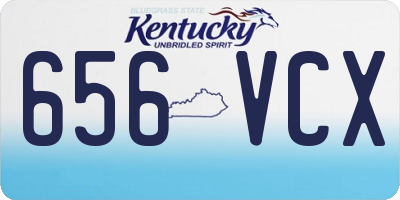 KY license plate 656VCX
