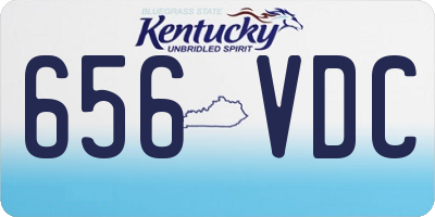 KY license plate 656VDC