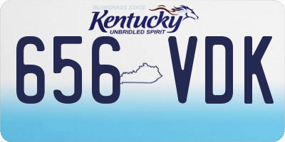 KY license plate 656VDK