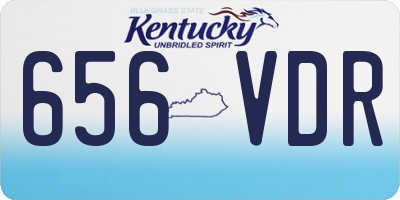 KY license plate 656VDR
