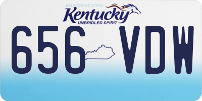 KY license plate 656VDW