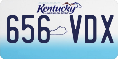 KY license plate 656VDX