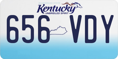 KY license plate 656VDY