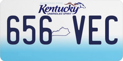 KY license plate 656VEC