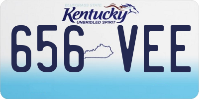 KY license plate 656VEE