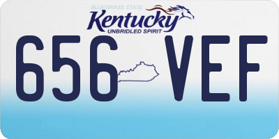 KY license plate 656VEF