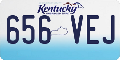 KY license plate 656VEJ