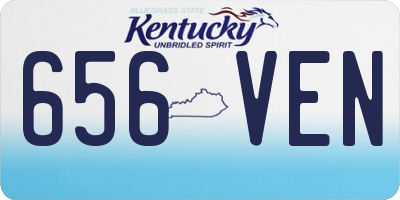 KY license plate 656VEN