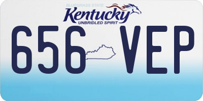 KY license plate 656VEP