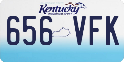 KY license plate 656VFK