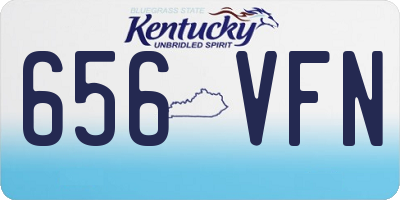 KY license plate 656VFN