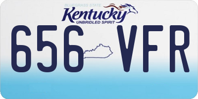 KY license plate 656VFR
