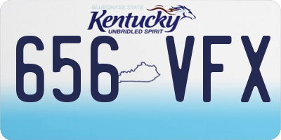 KY license plate 656VFX