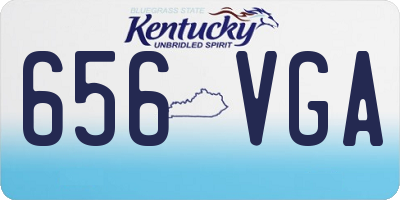 KY license plate 656VGA