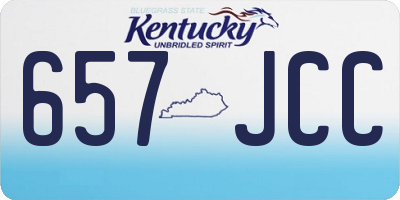 KY license plate 657JCC