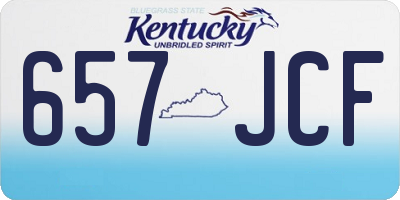 KY license plate 657JCF