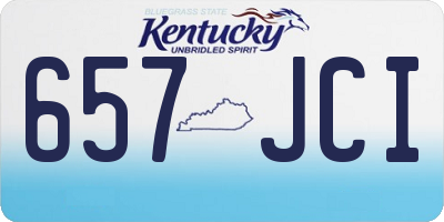 KY license plate 657JCI